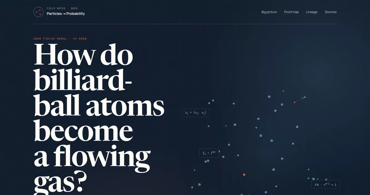 Particle field from the Particles to Probability interactive essay